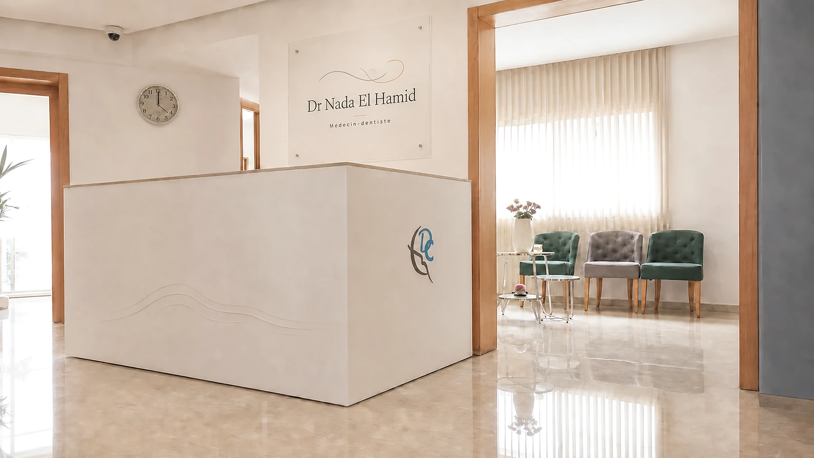 Accueil du cabinet du Dr Nada El Hamid à Casablanca