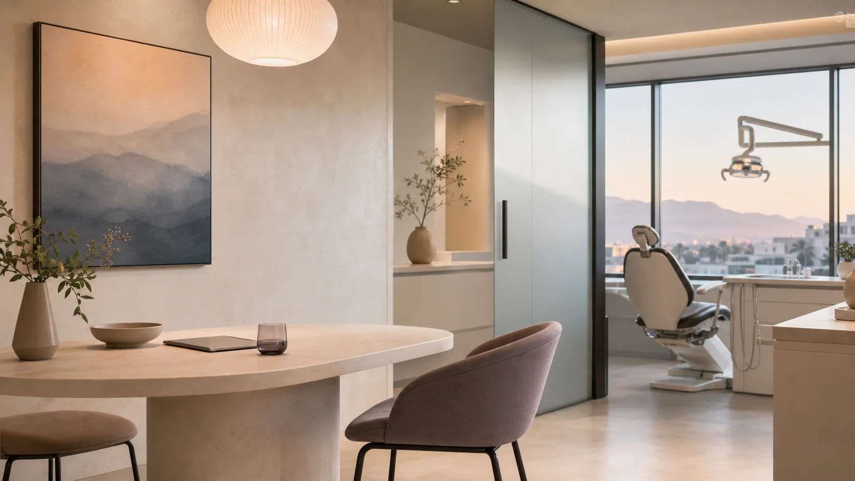 Atmosphère calme d’un cabinet dentaire contemporain